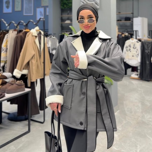 fur leather coat
